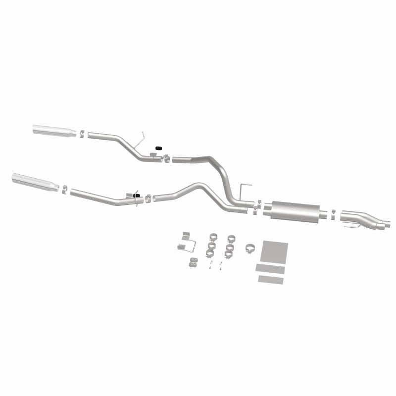 MagnaFlow 11 Ford F-150 3.7L/5.0L/6.2L SS Catback Exhaust Dual Split Rear Exit w/ 3.5in SS Tips