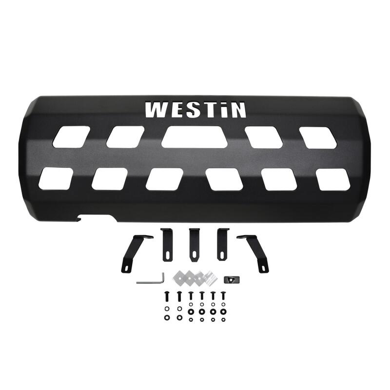 Westin 18-22 Jeep Wrangler JL (Excl. 4xe) Muffler Skid Plate - Tex. Blk