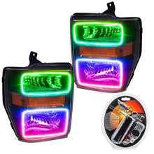 Load image into Gallery viewer, Oracle 08-10 Ford F250/350 LED HL - Black - ColorSHIFT