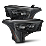 AlphaRex 22-23 Toyota Tundra LUXX-Series Headlights Alpha-Black w/Amber DRL - Req 810029 OR 810030