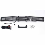 Putco 15-17 Ford F-150 Bumper Grille Insert- SS Blk Bar Design w/Heater Plug & 10in Luminix Lightbar