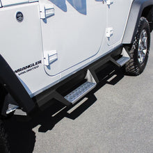 Load image into Gallery viewer, Westin 07-18 Jeep Wrangler JKU 4dr. HDX Stainless Drop Nerf Step Bars - Tex. Blk