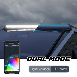 XK Glow Tesla Cybertruck XKmax 50in Roof LED Off-Road Light Bar w/ RGBW Chasing DRL & App Control