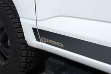 Load image into Gallery viewer, Putco 2021 Ford F-150 Reg Cab 8ft Long Box Ford Licensed Blk Platinum Rocker Panels (4.25in 10pc)