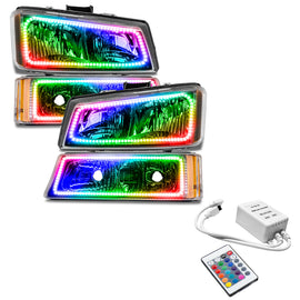 Oracle 03-06 Chevy Silv Pre-Assembled Headlights w/ Parking Lights - w/ Simple Controller