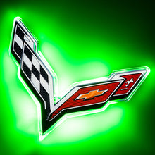 Load image into Gallery viewer, Oracle Corvette C7 Rear Illuminated Emblem - Green SEE WARRANTY