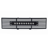 Putco 11-14 Ford F-150 - EcoBoost Bumper Grille Inserts - Black SS Bar and 10in Luminix Light Bar