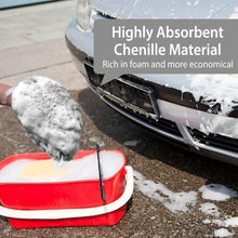 Load image into Gallery viewer, WASH&amp;WHIPS Chenille Premium Scratch-Free Microfiber Lint-Free Blue Wash Mitt 8" x 10"in &amp; Black Pitstop Particle Interceptor