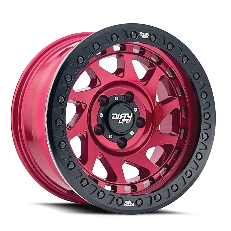 Dirty Life 9313 Enigma Race 17x9 / 6x135 BP / -38mm Offset / 87.1mm Hub Crimson Candy Red Wheel