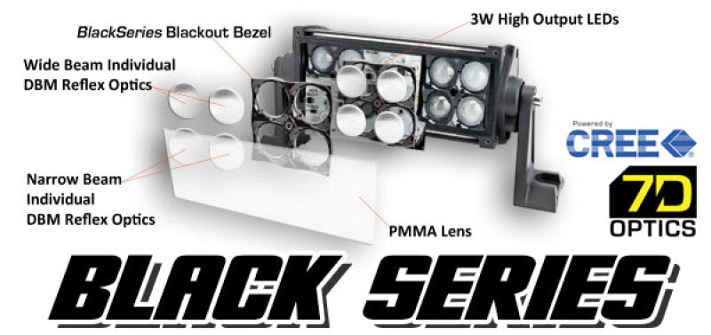 Oracle Black Series - 7D 22 1W Dual Row LED Light Bar - 6000K SEE WARRANTY