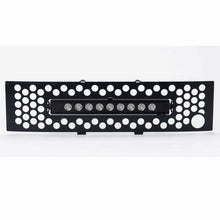 Load image into Gallery viewer, Putco 11-14 Ford F-150 EcoBoost SS Black Punch Bumper Grille Insert w/ 10in Luminix Light Bar