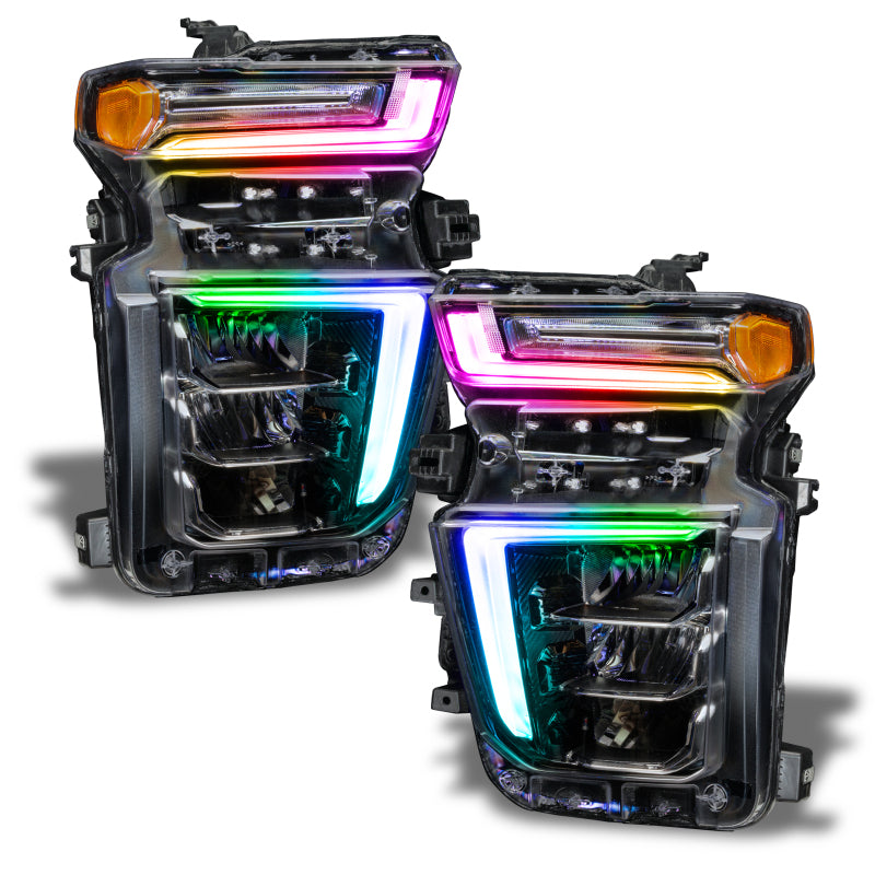 Oracle 2021 Chevy Silverado HD 2500/3500 RGB+W Headlight DRL Upgrade Kit ColorSHIFT 2