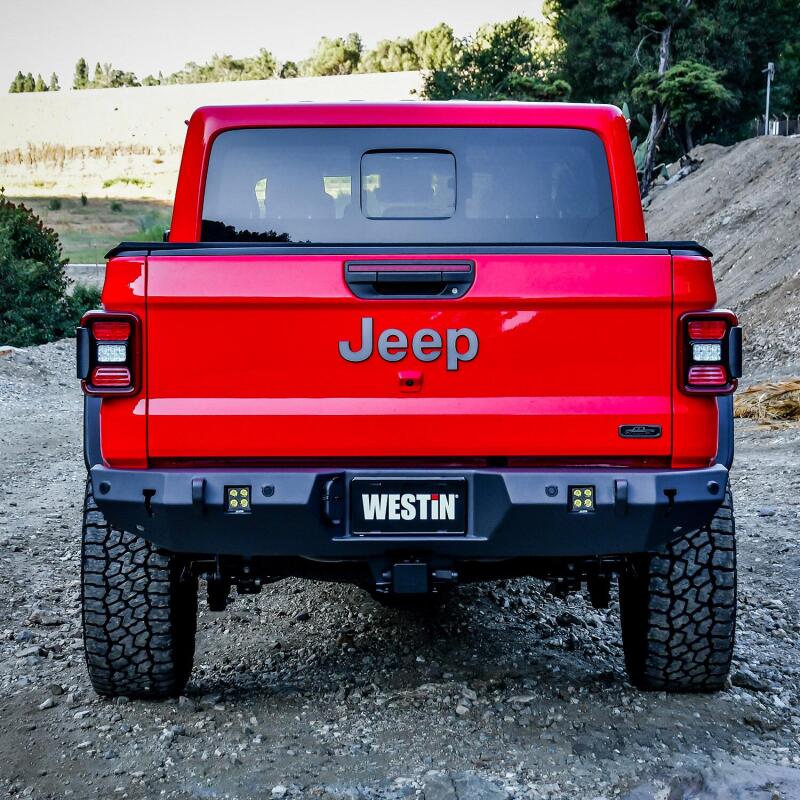 Westin 2020 Jeep Gladiator w/Sensors WJ2 Rear Bumper w/Sensor - Textured Black