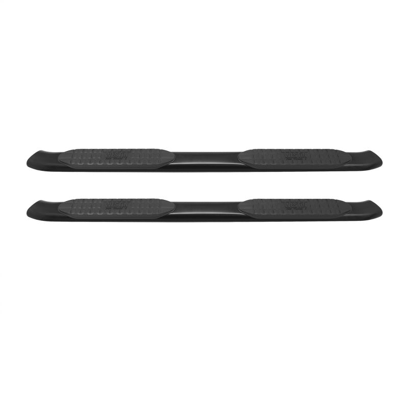 Westin 2014-2018 Chevrolet/GMC Silverado Sierra 1500 Dbl Cab PRO TRAXX 5 Oval Nerf Step Bars - Black