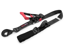 Load image into Gallery viewer, SpeedStrap 2In x 8Ft Ratchet Tie Down w/ Twisted Snap Hooks &amp; Axle Strap Combo - Black