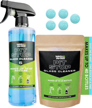 Load image into Gallery viewer, WASH&amp;WHIPS Pit Stop Glass Cleaner / All Surface Cleaner Refill Tablets (Makes 5 Gallons)