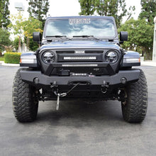 Load image into Gallery viewer, Westin 18-20 Jeep Wrangler WJ2 Full Width Front Bumper w/LED Light Bar Mount Textured Black