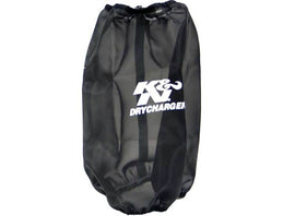 K&N 6.625in Base ID / 5.25in Top ID / 9.5in H Round Tapered Black Drycharger Air Filter Wrap