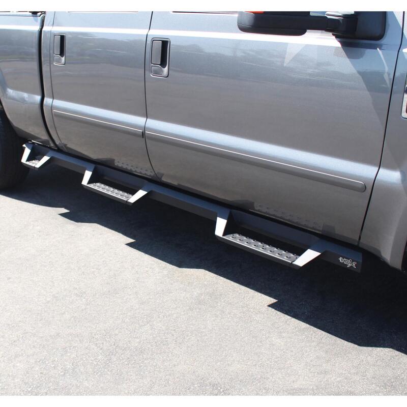 Westin 99-16 Ford F-250/350/450/550 CC (6.75ft Bed) HDX Drop Whl to Whl Nerf Step Bars - Text Blk