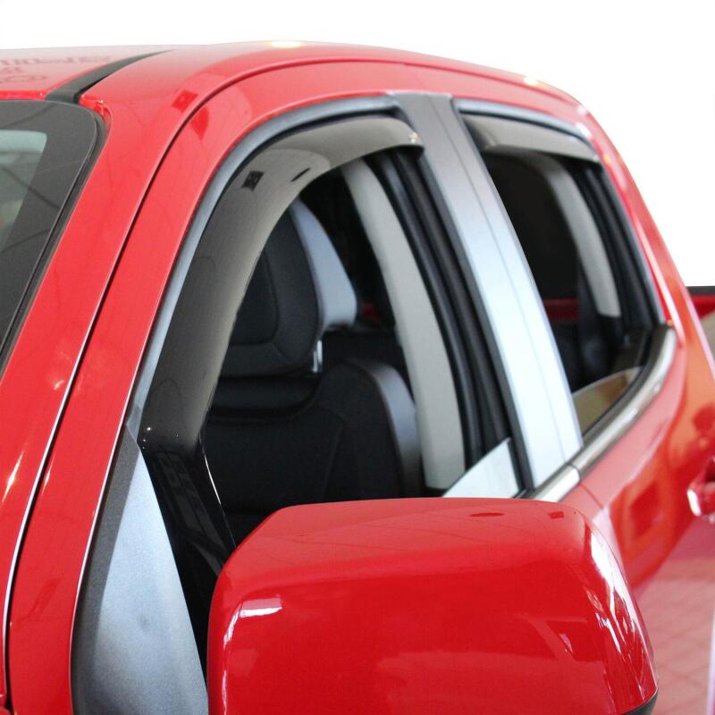 Westin 2015-2018 Chevrolet/GMC Colorado/Canyon Crew Cab Wade In-Channel Wind Deflector 4pc - Smoke