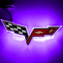 Load image into Gallery viewer, Oracle Chevrolet Corvette C6 Illuminated Emblem - Dual Intensity - UV/Purple SEE WARRANTY