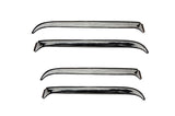 AVS 07-18 Jeep Wrangler Ventshade Front & Rear Window Deflectors 4pc - Stainless