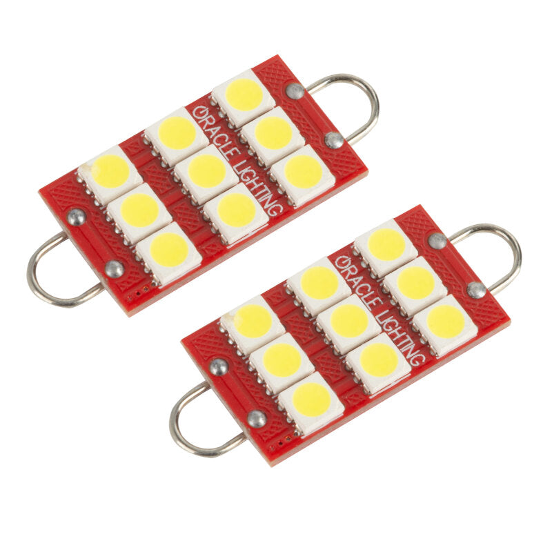 Oracle 44MM 6 LED 3 Chip - Loop Festoon Bulbs (Pair) - White SEE WARRANTY