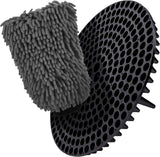 WASH&WHIPS Chenille Premium Scratch-Free Microfiber Lint-Free Blue Wash Mitt 8
