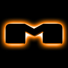 ORACLE Lighting Universal Illuminated LED Letter Badges - Matte Blk Surface Finish - M