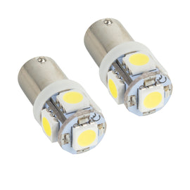 Oracle BA9S 5 LED 3 Chip Bayonet Bulbs (Pair) - White