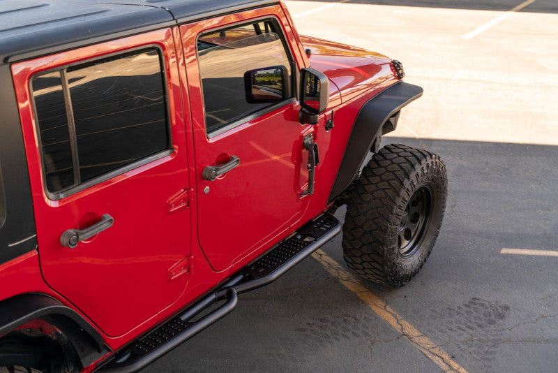 DV8 Offroad 07-18 Jeep Wrangler JK (4 Door Only) OE Plus Side Steps