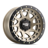 Dirty Life 9311 Enigma Pro 17x9/8x165.1 BP/-12mm Offset/130.8mm Hub Satin Gold Wheel - Beadlock