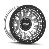 Dirty Life DT-3 17X9 6x139.7 -12 Offset - Machined Finish w/ Simulated Beadlock