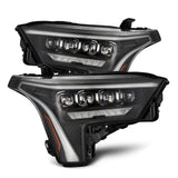 AlphaRex 22-23 Toyota Tundra NOVA-Series Headlights Black w/Amber DRL - Req 810029 OR 810030