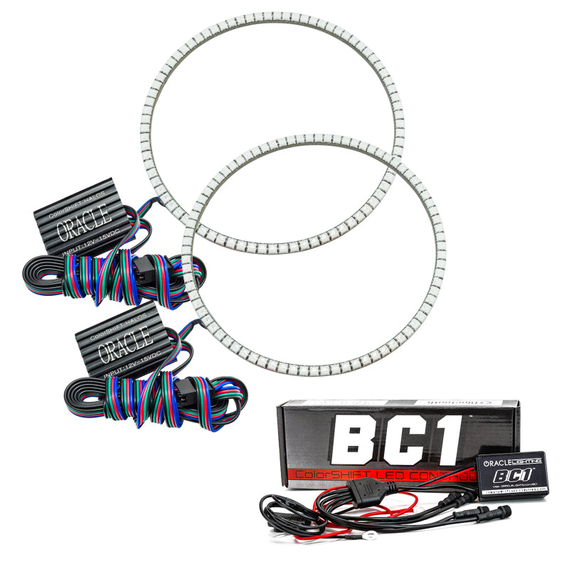 Oracle Jeep Wrangler JK 07-17 LED Waterproof Halo Kit - ColorSHIFT w/ BC1 Controller SEE WARRANTY