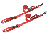 SpeedStrap 1 1/2In x 10Ft Ratchet Tie-Down w/ Soft-Tie (2 Pack) - Red