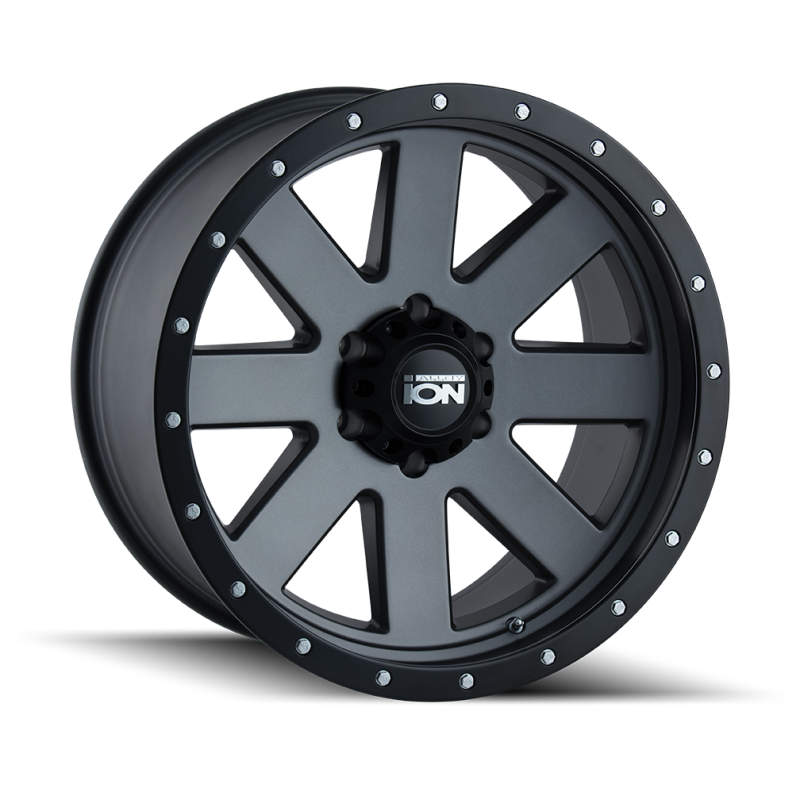 ION Type 134 20x10 / 6x139.7 BP / -19mm Offset / 106mm Hub Matte Gunmetal/Black Beadlock Wheel