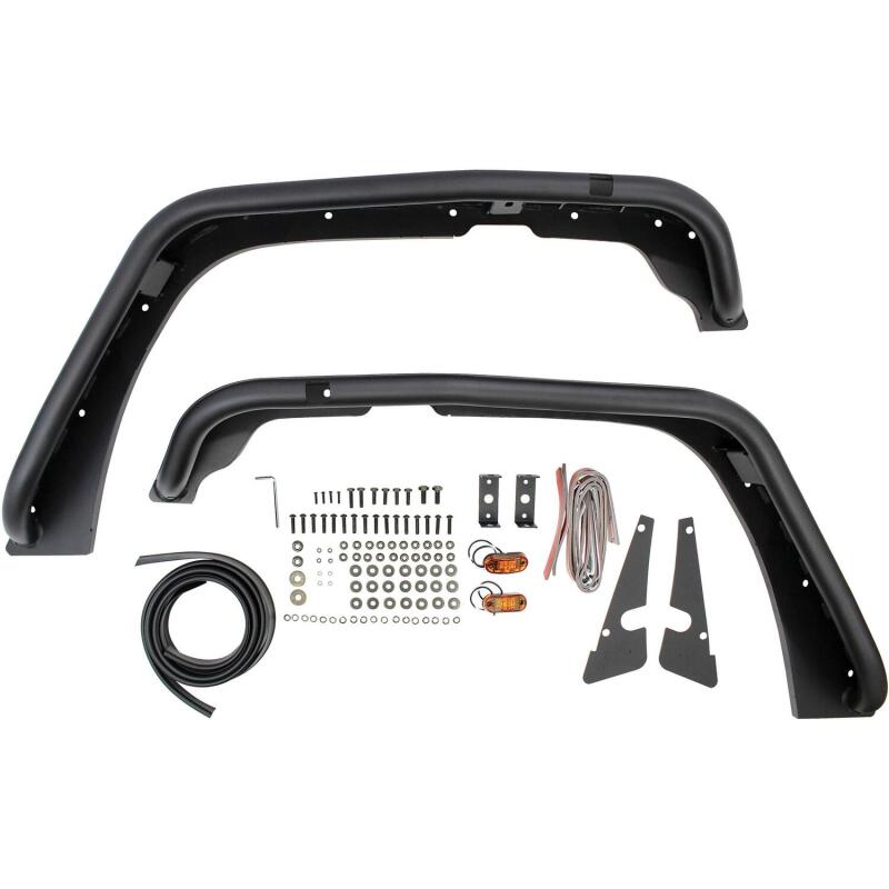 Westin/Snyper 07-17 Jeep Wrangler Tube Fenders - Front - Textured Black