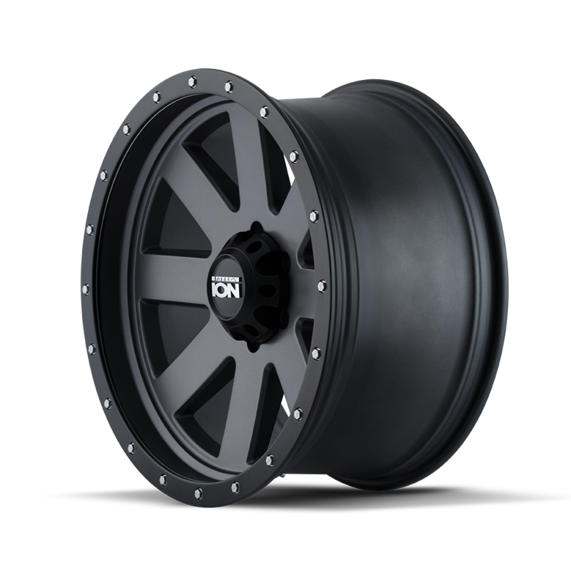 ION Type 134 17x8.5 / 5x127 BP / -6mm Offset / 83.82mm Hub Matte Gunmetal/Black Beadlock Wheel