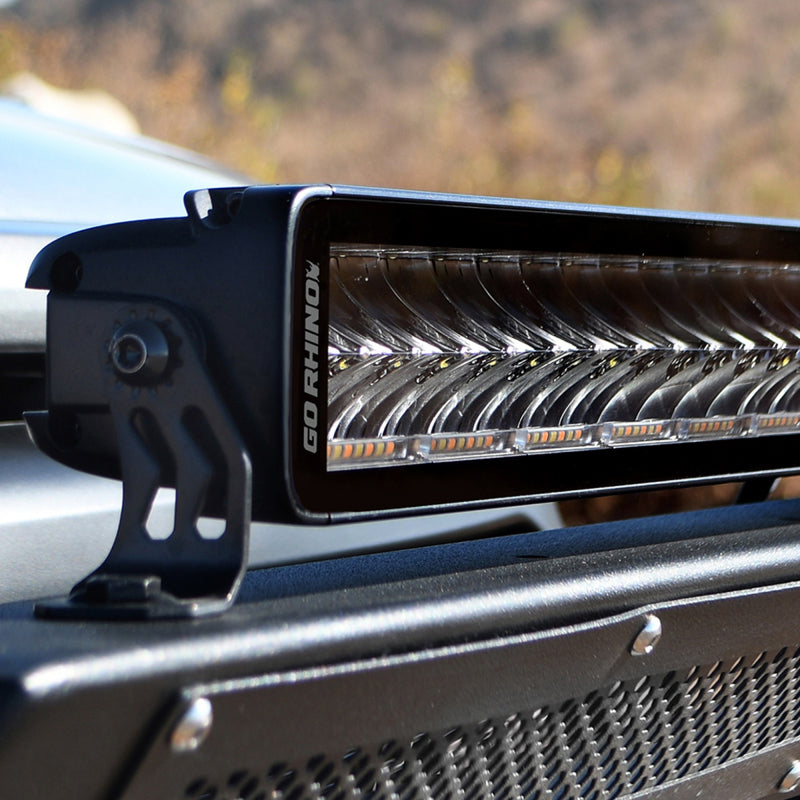 Go Rhino Universal Blackout Combo Series 50in Double Row LED Light Bar w/ Amber Lighting - Black