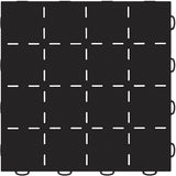 WeatherTech TechFloor - 12in x 12in Solid Tile w/ Raised Squares - Black