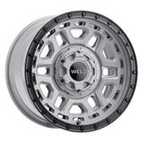 Weld Off-Road Crux 17x9in / 6x135 BP / ET 0 / 106.1mm Bore - Gloss Armor Gray / Satin Black Wheel