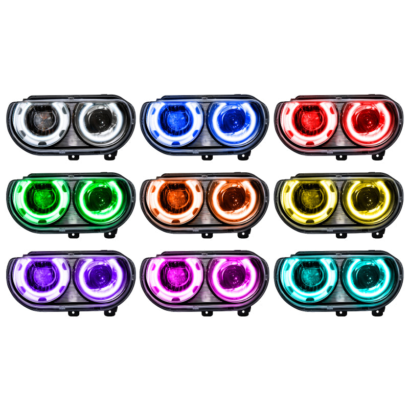 Oracle 08-14 Dodge Challenger SMD HL (HID Style) - ColorSHIFT w/o Controller