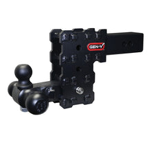 Load image into Gallery viewer, Gen-Y Phantom-X 2.5in Solid Shank 5in Drop 1.6K TW 16K Hitch w/GH-052 Tri-Ball Mount