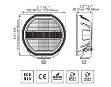 Load image into Gallery viewer, Go Rhino Xplor Blackout Series Maxline LED Hi/Low Beam w/Multi DRL (Surface Mount) 7in. - Blk