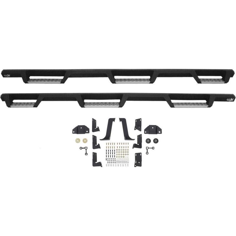 Westin/HDX 99-16 Ford F-250/350 Crew Cab (6.75ft Bed) Stainless Drop Nerf Step Bars - Textured Black