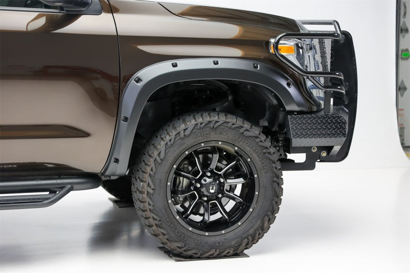 Bushwacker 14-21 Toyota Tundra Forge Style Pocket/Rivet Flares 4pc - Black