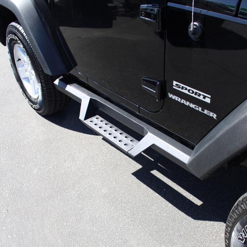 Westin/HDX 07-17 Jeep Wrangler 2Dr Drop Nerf Step Bars - Textured Black