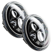 Load image into Gallery viewer, Oracle 7in High Powered LED Headlights - Black Bezel - ColorSHIFT SEE WARRANTY