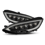 AlphaRex 12-21 Tesla Model S NOVA-Series LED Proj Headlights Blk w/Activtn Light & Seq.Sig / SB DRL